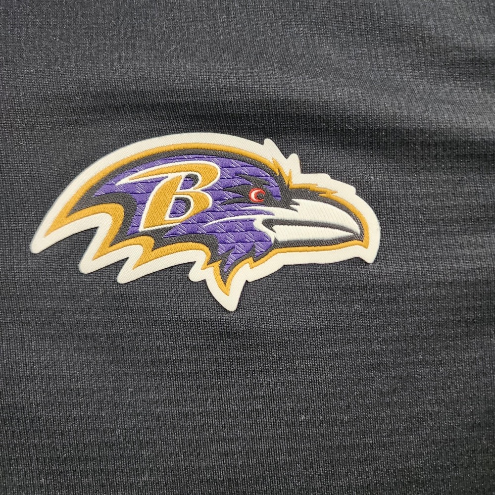 Baltimore Ravens Polo Shirt Mens Medium Black NFL Football Nike Dri-FIT Top - Picture 2 of 10